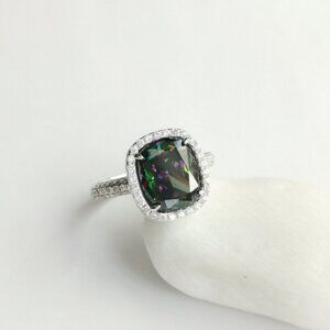 Mystic Topaz White Sapphire ring size 7